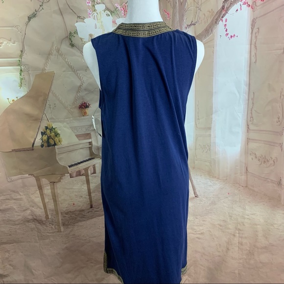NEW Lord Taylor Navy Marine Embroidered Dress - Picture 7 of 10